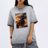 Fashion Tshirts Direct Injection Printing Acid Wash Style 100% Cotton 290GSM Unisex  Oversized Fit