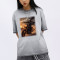 Fashion Tshirts Direct Injection Printing Acid Wash Style 100% Cotton 290GSM Unisex  Oversized Fit