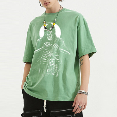 Colorful Tshirts Direct Injection Printing Fashion Designs Graphic Oversized Fit For Men