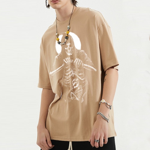 Colorful Tshirts Direct Injection Printing Fashion Designs Graphic Oversized Fit For Men