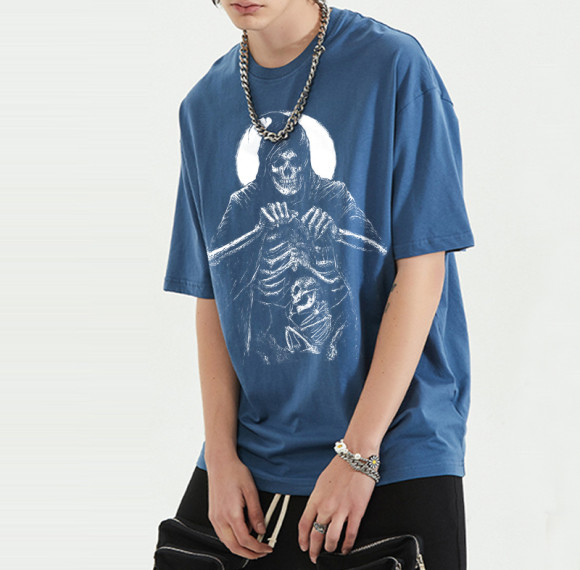 Colorful Tshirts Direct Injection Printing Fashion Designs Graphic Oversized Fit For Men