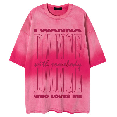 Customized Men's T shirt Pleated texture Oversize Velvet T shirt