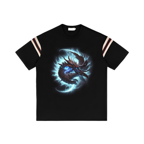 High Quality Tshirts Animal Element 100% Cotton Custom Logo Oversized Fit For Men