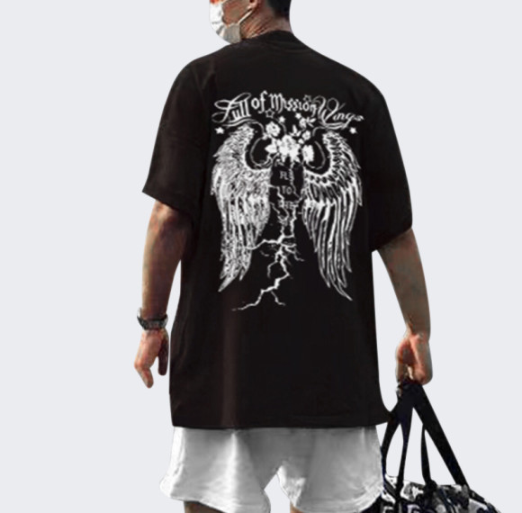 100% Cotton Men Tshirts Custom Brand Logo Printing Graphic Tees Shirt Oversized Fit For Men