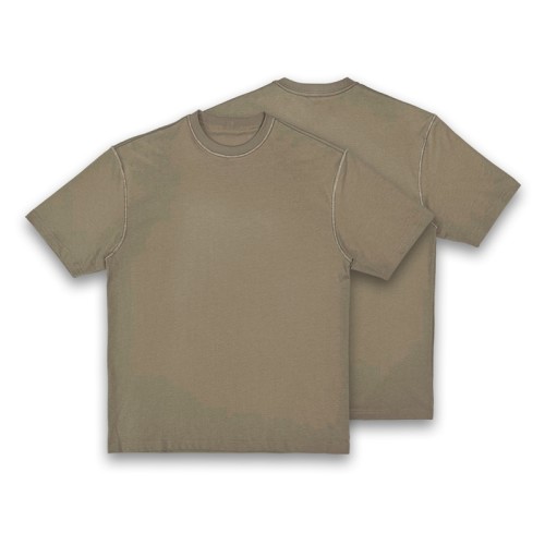 Customized Solid Color T-Shirt, 100% Cotton 230GSM Heavyweight Oversized Streetwear T Shirt Men