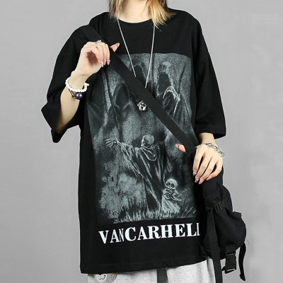 Manufacturing Custom T-shirts White Ink Direct Injection Graphic Cotton Dark T-shirts