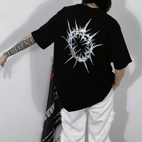 High Quality Streetwear T shirts 100% Cotton 230GSM DTG Printing Oversized Fit For Men