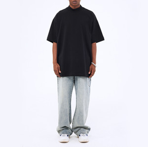 Customizable Dark Short Sleeve T-Shirt - 230GSM Heavyweight Cotton Oversized Streetwear