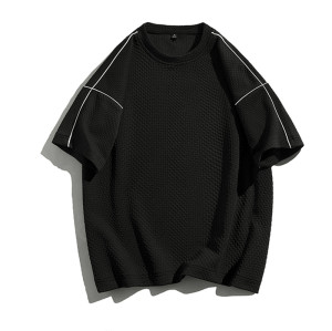 Vintage Textured Cotton Short Sleeve T Shirts - Streetwear Manufacturer Custom Solid Color T Shirt s