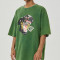 Customizable Animal Themed Printed Short Sleeve T-Shirt - 260GSM Heavyweight Vintage Wash Streetwear