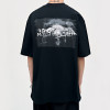 Custom Animal Print T Shirts | White Ink Direct Injection Oversized Cotton Men's Short Sleeve Dark T Shirt