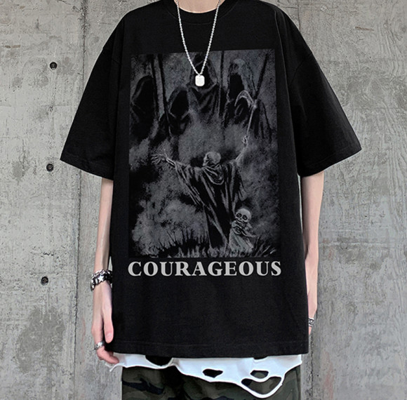 Customized Oversized Streetwear | Dark Printed Pattern Short Sleeve T Shirts | Support OEM,ODM