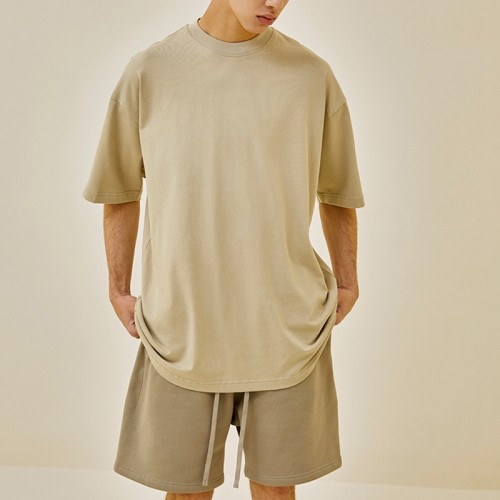 Manufacturer Color Pattern T-shirts | 260GSM Heavy Weight 100% Cotton Versatile Half-sleeved T-shirt