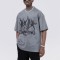 Customized Dark Mens T Shirt, Screen Printed Cotton T Shirt Loose Streetwear Graphic T Shirt