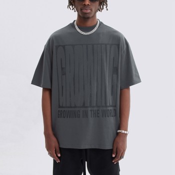 Customized Personalized Pattern Printed T Shirt, Screen Printed Dark Streetwear T Shirt Men