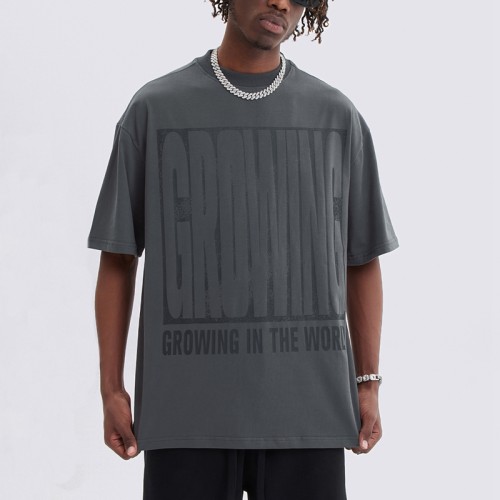 Customized Personalized Pattern Printed T Shirt, Screen Printed Dark Streetwear T Shirt Men