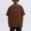 Customized Production Patchwork Embroidery Plain TShirt, Cotton Oversized Vintage Streetwear T Shirt