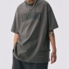 Manufacturing Oversized Streetwear | Drop Shoulder Letter Pattern Screen Print Short Sleeve T shirts