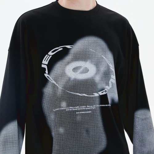 Customized High-Quality Long Sleeve Shirt - 200GSM Heavyweight Graphic Print Oversized Shirt Men's