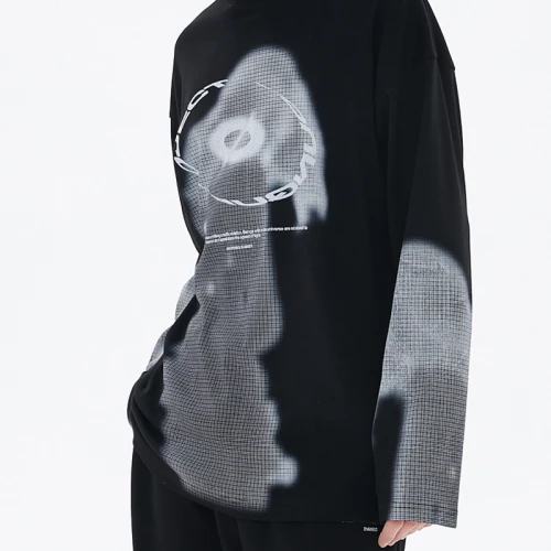 Customized High-Quality Long Sleeve Shirt - 200GSM Heavyweight Graphic Print Oversized Shirt Men's