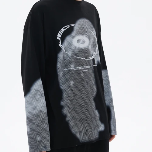 Customized High-Quality Long Sleeve Shirt - 200GSM Heavyweight Graphic Print Oversized Shirt Men's