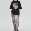 Customized Production Votton Hraphic TShirt, White Ink Direct Print Washed Streetwear T Shirts Men