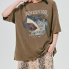 Customized Production Votton Hraphic TShirt, White Ink Direct Print Washed Streetwear T Shirts Men