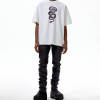 Customized Snake Printed Heavyweight Cotton Summer Short Sleeve Vintage Streetwear T Shirt Men