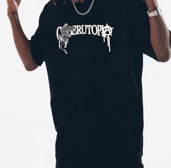 Customized Manufacturing Tiger Monogram Printed Loose Streetwear T Shirt Men Summer