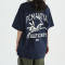 Customized Animal Theme Printed T-Shirt, Skull Bunny Pattern Printed Cotton Streetwear T Shirt Men