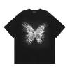 Manufacturing Customized Butterfly Printed T Shirt, White Ink Direct Print Pattern Streetwear TShirt