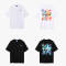 OEM Manufacturer Colorful Cross Print Oversized Streetwear Short Sleeve T Shirts