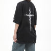 Custom Streetwear with Vintage Cross Print - Manufacturer of Oversized Cotton Short Sleeve T Shirts
