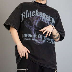 Custom Streetwear with Horror Skull Print - Heavyweight Cotton Oversized Short Sleeve T Shirts
