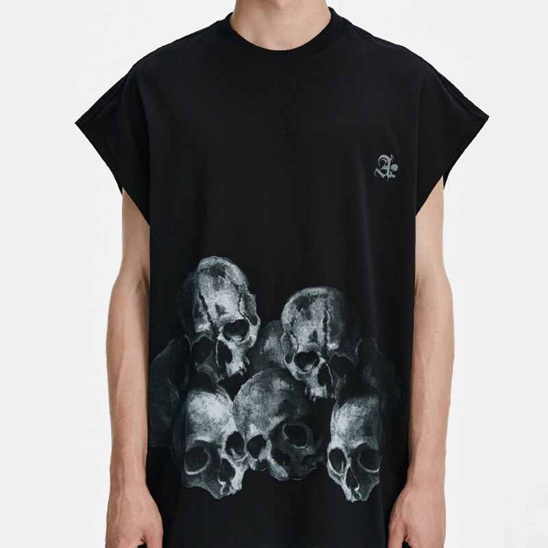 Customized Skull Sleeveless T Shirts Introduction