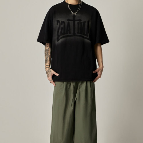 Dark Cross Streetwear Customized - Cotton Oversized Short Sleeve T-Shirt Men | Support OEM, ODM
