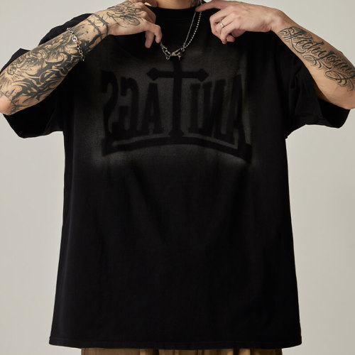 Dark Cross Streetwear Customized - Cotton Oversized Short Sleeve T-Shirt Men | Support OEM, ODM