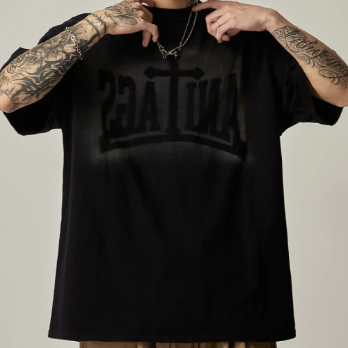 Dark Cross Streetwear Customized - Cotton Oversized Short Sleeve T-Shirt Men | Support OEM, ODM