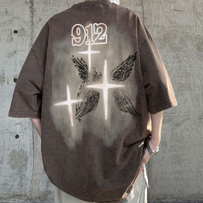 Cross Printed Vintage Short Sleeve T-Shirt - Custom Streetwear Manufacturer - Support OEM, ODM