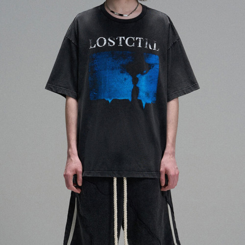 Death Theme Customizable Oversized Streetwear - Summer Cotton Short Sleeve T-Shirt Men