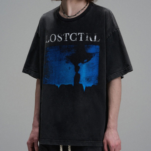 Death Theme Customizable Oversized Streetwear - Summer Cotton Short Sleeve T-Shirt Men
