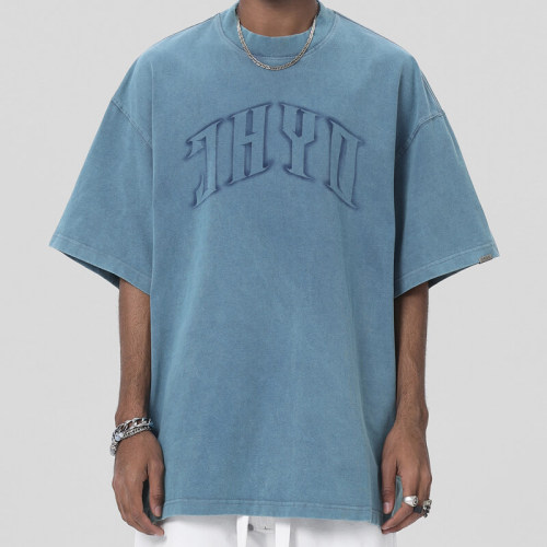 Customizable Butterfly Print Short Sleeve T-Shirt - 250GSM Heavyweight Cotton Oversized Streetwear
