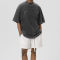Customized Tech Oversized Streetwear - 250GSM Heavyweight Cotton Washed Rivet Short Sleeve T-Shirt