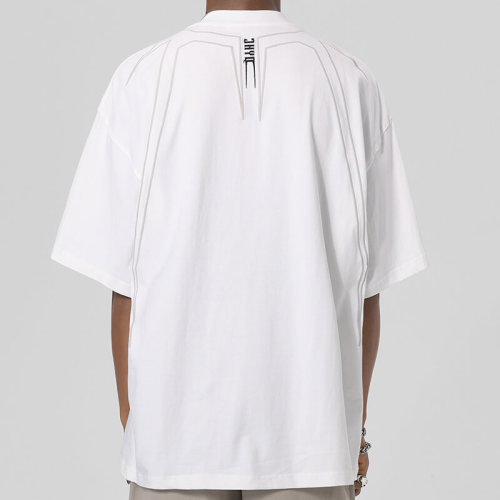 Customized Tech Washed Short Sleeve T-Shirt - 260GSM Heavyweight Cotton Oversized Streetwear T-Shirt