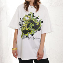 Custom Animal Print Oversized Streetwear - 190GSM Cotton White Ink Direct Print Short Sleeve T-Shirt