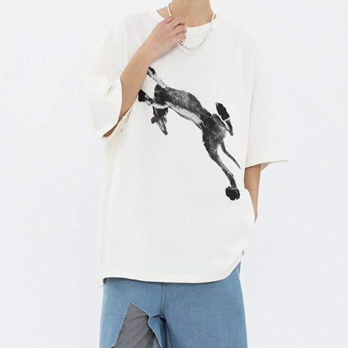 Custom Animal Themed Streetwear - 190GSM Cotton Doberman Pinscher Printed Short Sleeve T-Shirt