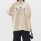Customizable Cross Print Streetwear - 280GSM Suede Embroidered Heavyweight Short Sleeve T-Shirt