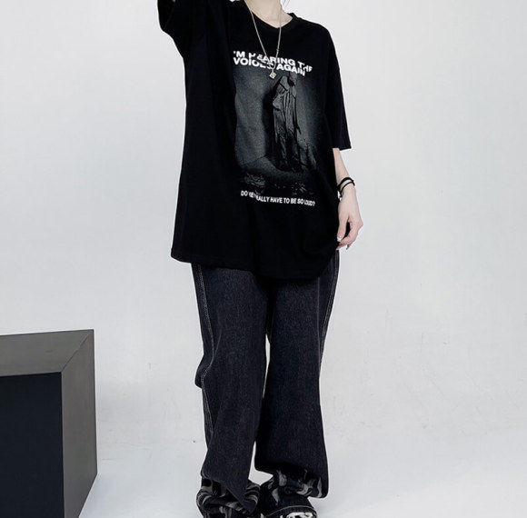 Customized Death Themed Printed Streetwear - 230GSM Heavyweight Printed Short Sleeve T-Shirt