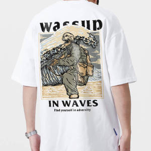 Customized War Themed Printed Streetwear - 230GSM Heavyweight Cotton Oversized Short Sleeve T-Shirt