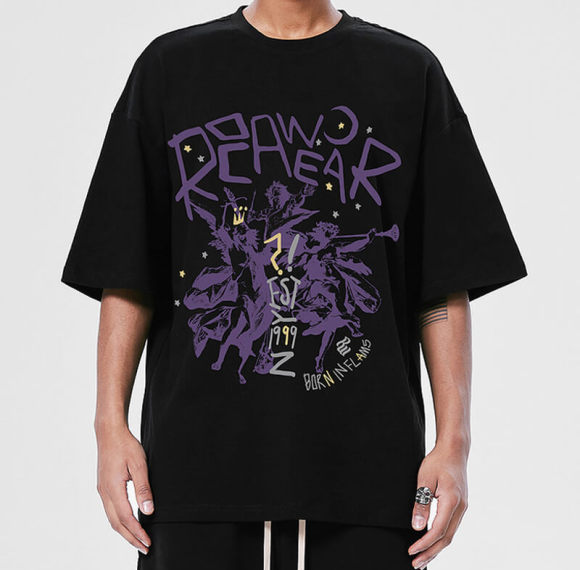 Customized War Themed Vintage Streetwear - 230GSM Heavyweight Cotton Oversized Short Sleeve T-Shirt